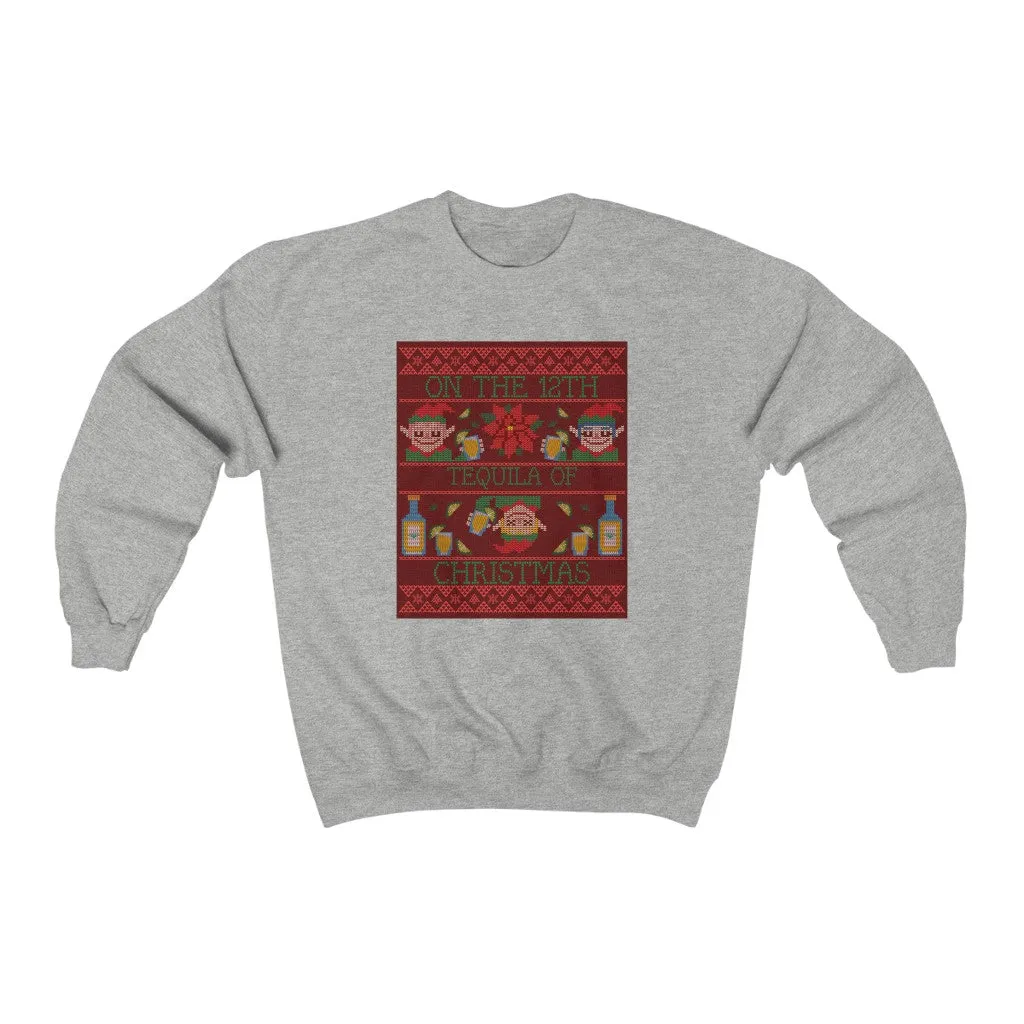 On the 12th Tequila of Christmas San Diego Tequila Advocacy Coalition Unisex Heavy Blend Crewneck Sweatshirt