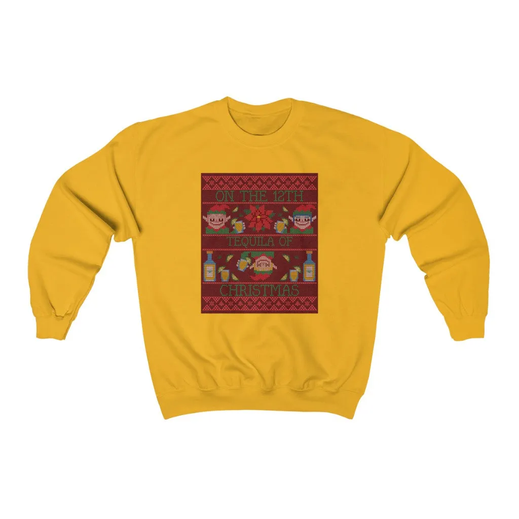 On the 12th Tequila of Christmas San Diego Tequila Advocacy Coalition Unisex Heavy Blend Crewneck Sweatshirt