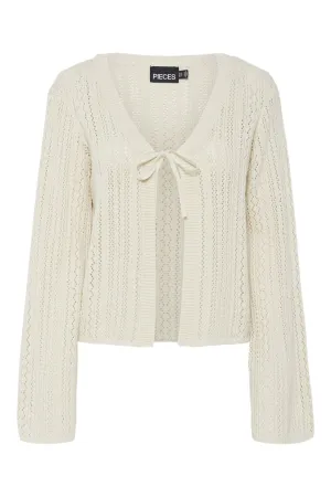Pieces - Pcnuka Ls Knit Cardigan - 4666809 Birch