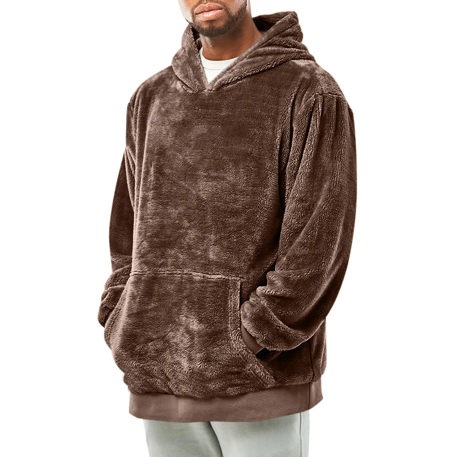 Plush Pocket Hoodie - Trendy vintertrøje til mænd