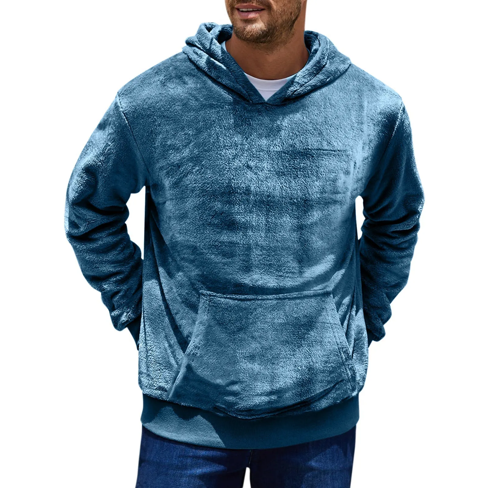 Plush Pocket Hoodie - Trendy vintertrøje til mænd