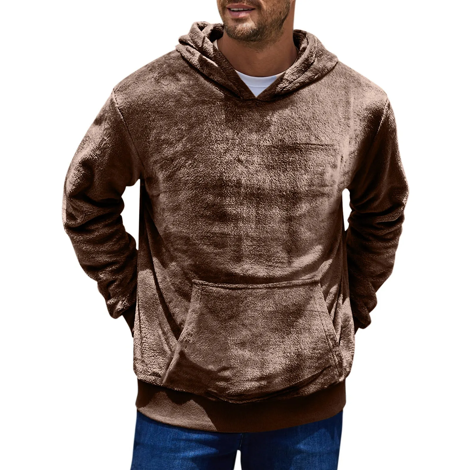 Plush Pocket Hoodie - Trendy vintertrøje til mænd