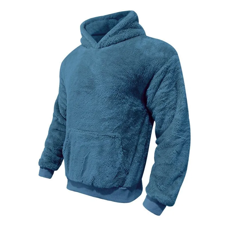 Plush Pocket Hoodie - Trendy vintertrøje til mænd