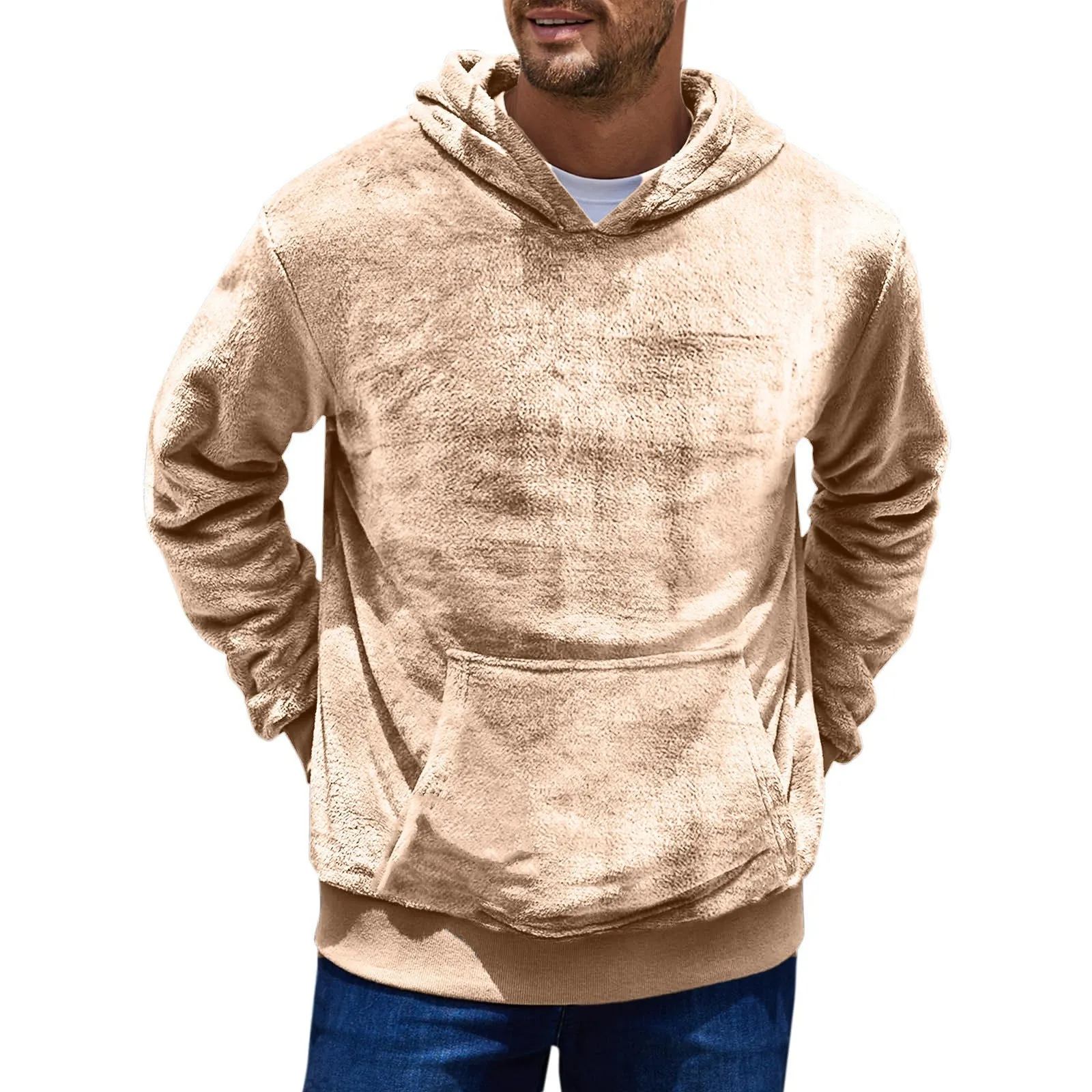 Plush Pocket Hoodie - Trendy vintertrøje til mænd