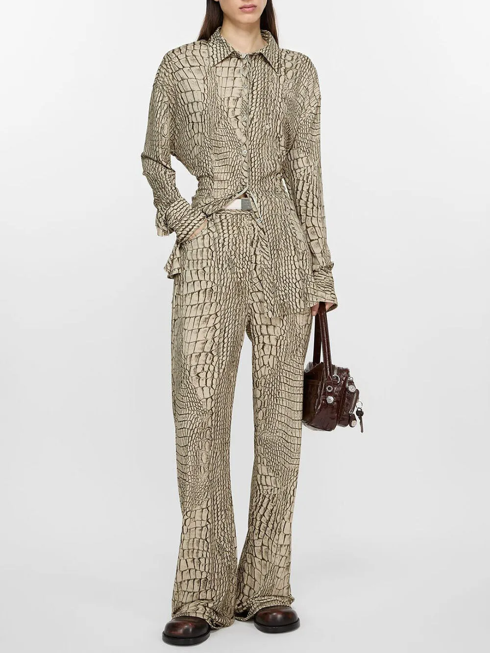 PRINTED CASUAL TROUSERS