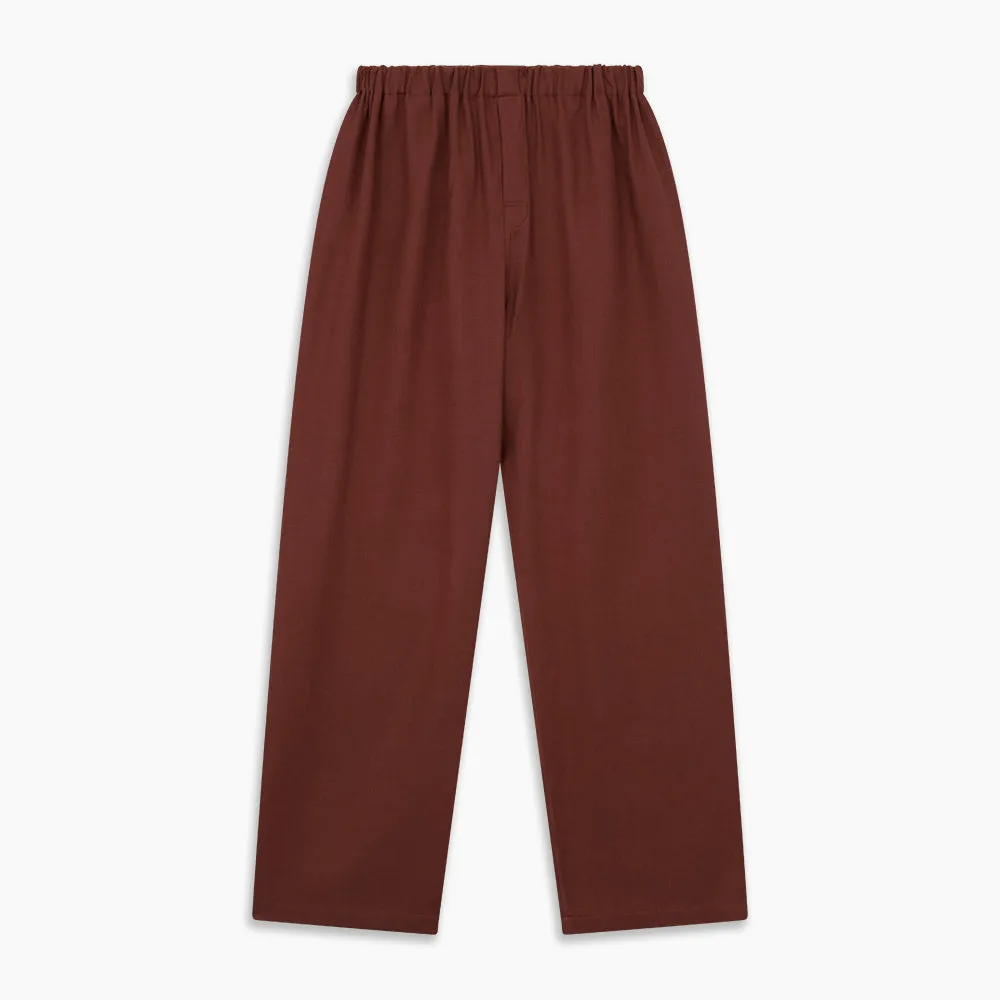 Red Cotton-Cashmere Pyjama Trousers