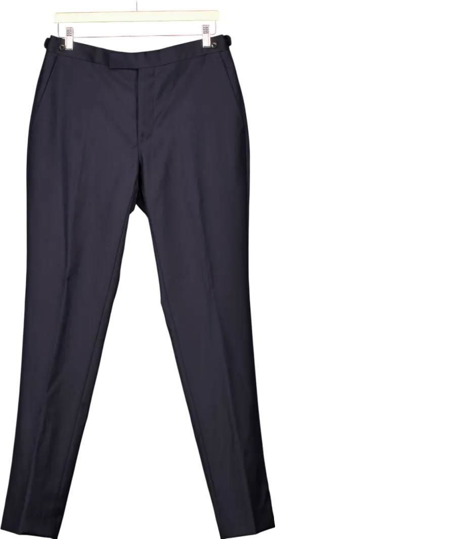 REISS Blue Aspire Modern Slim Fit Wool Suit Trousers W30