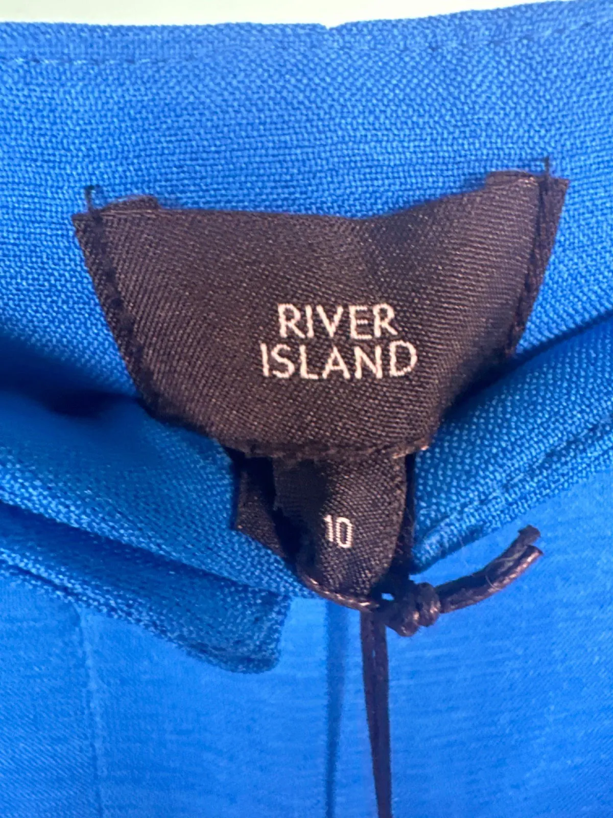River Island Blue Tailored Trousers UK 10