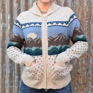 Rockies - Women's Merino Wool Knit Sweater in Oatmeal