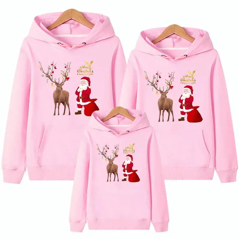 Santa Printed Long Sleeved Matching Christmas  Sweaters