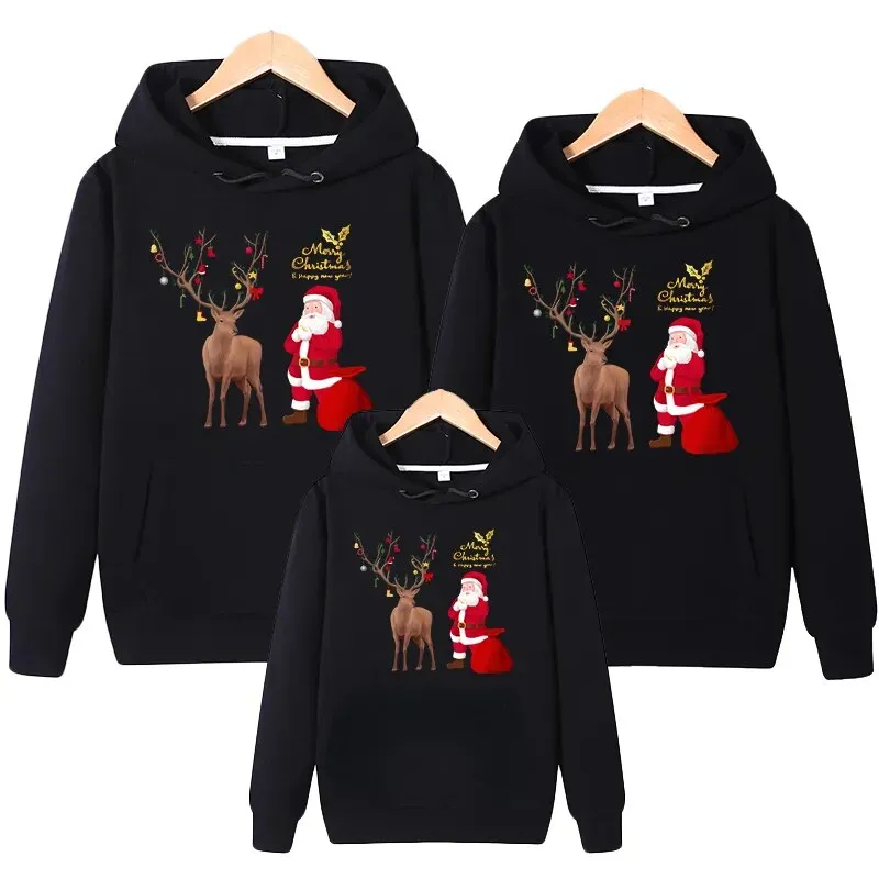 Santa Printed Long Sleeved Matching Christmas  Sweaters