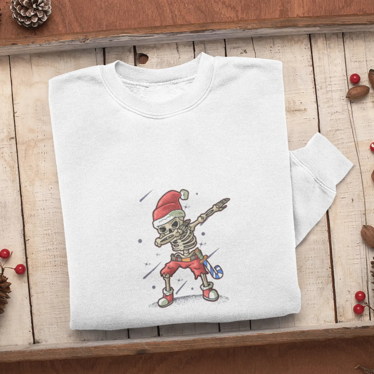Skeleton Pose Christmas Sweatshirt, Womens Christmas Sweatshirt, Christmas Sweatshirts for Women, Christmas Women,Merry Christmas Sweatshirt