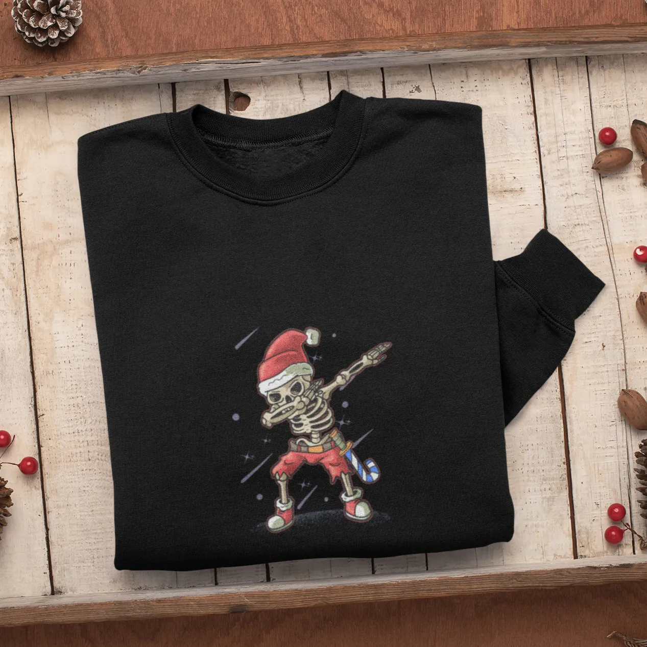 Skeleton Pose Christmas Sweatshirt, Womens Christmas Sweatshirt, Christmas Sweatshirts for Women, Christmas Women,Merry Christmas Sweatshirt