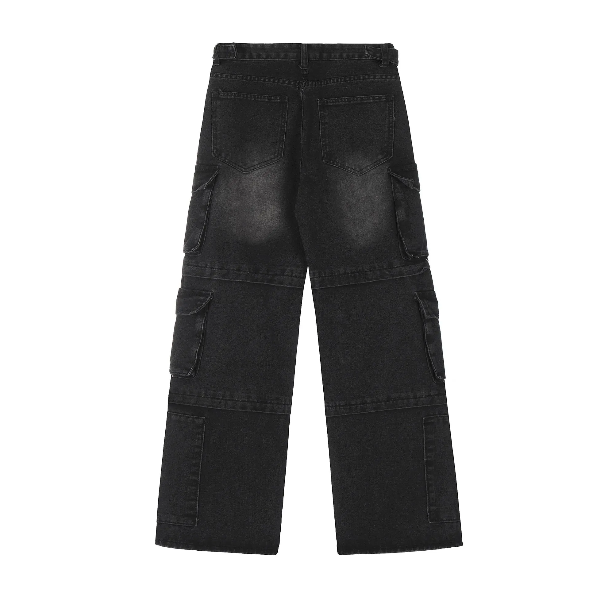 Stylish Multi-Pocket Cargo Denim Pants