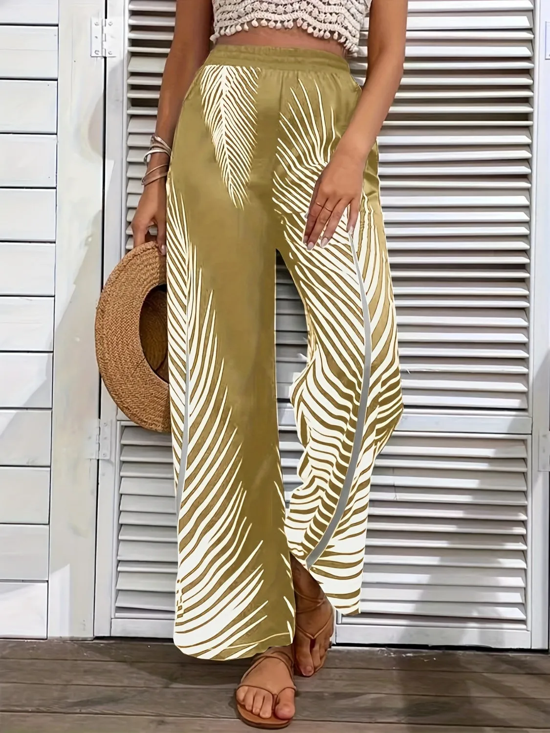 Stylish Print Wide Leg Pants (3 Colors)