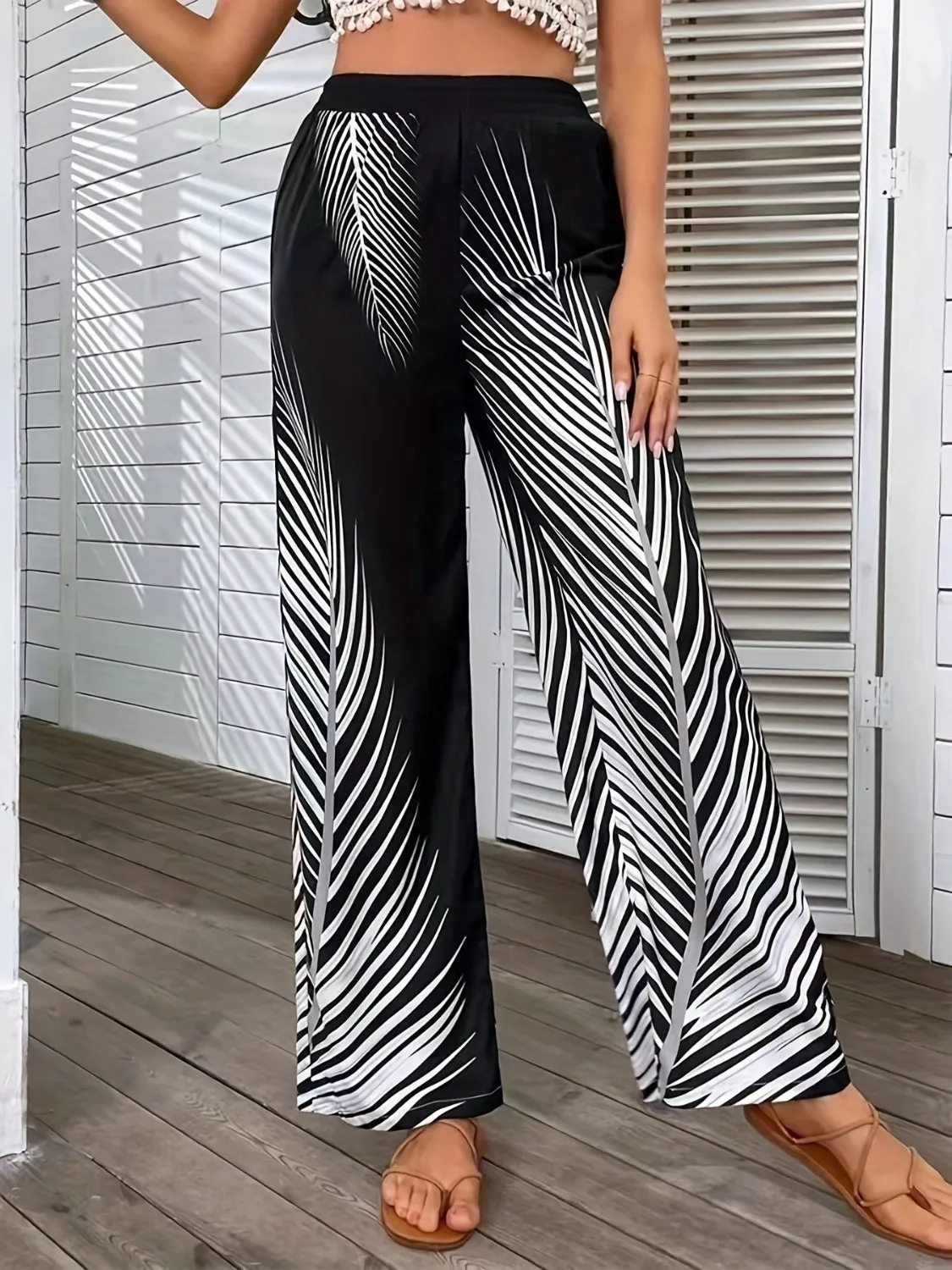Stylish Print Wide Leg Pants (3 Colors)
