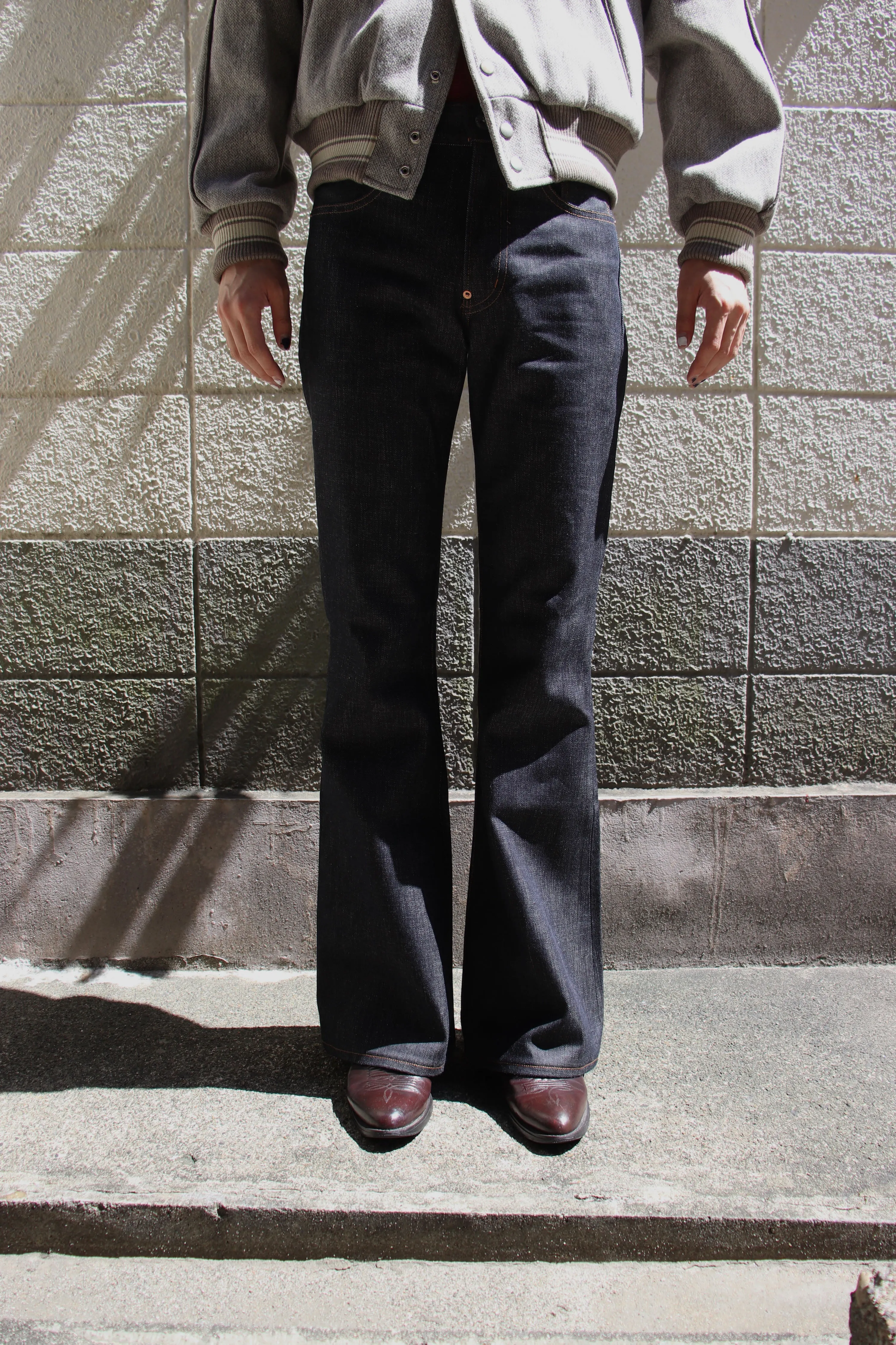 SUGARHILL  MODERN DENIM FLARED TROUSERS