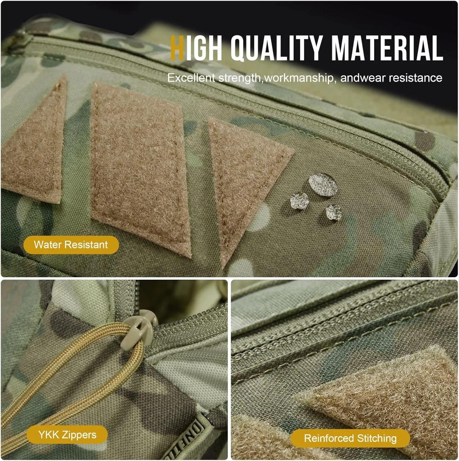 Tactical Drop Pouch, Dangler Pouch PLUS1S Admin Pouch Tactical Tool Pouch with Hook and Loop Panel for Tactical Vest Chest Rig Plate Carrier Tactical Gear