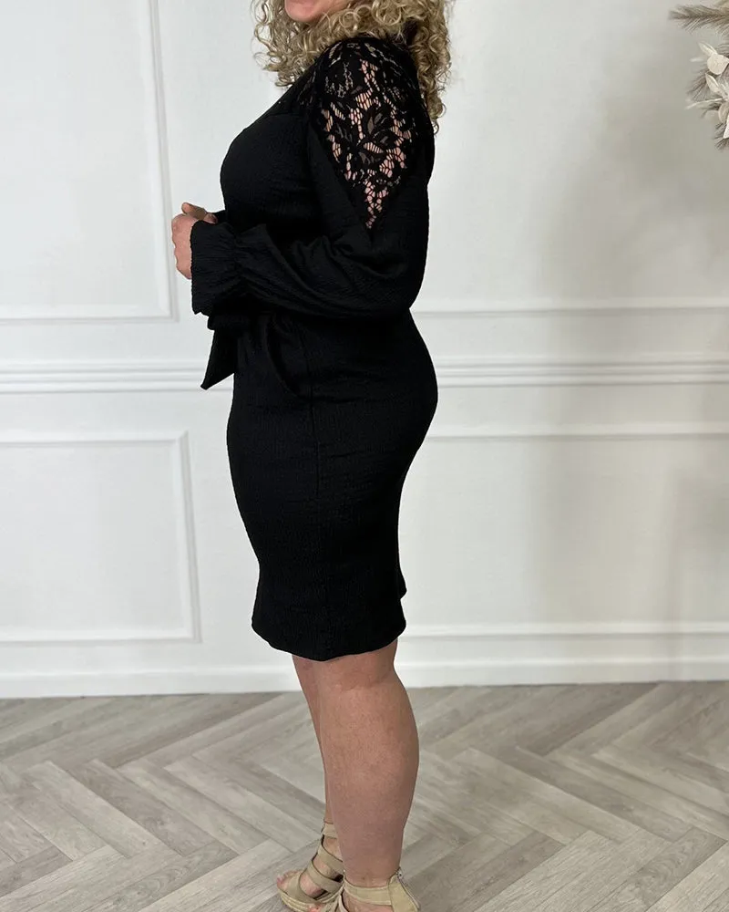 TastyHottie - Elegant patchwork lace dress