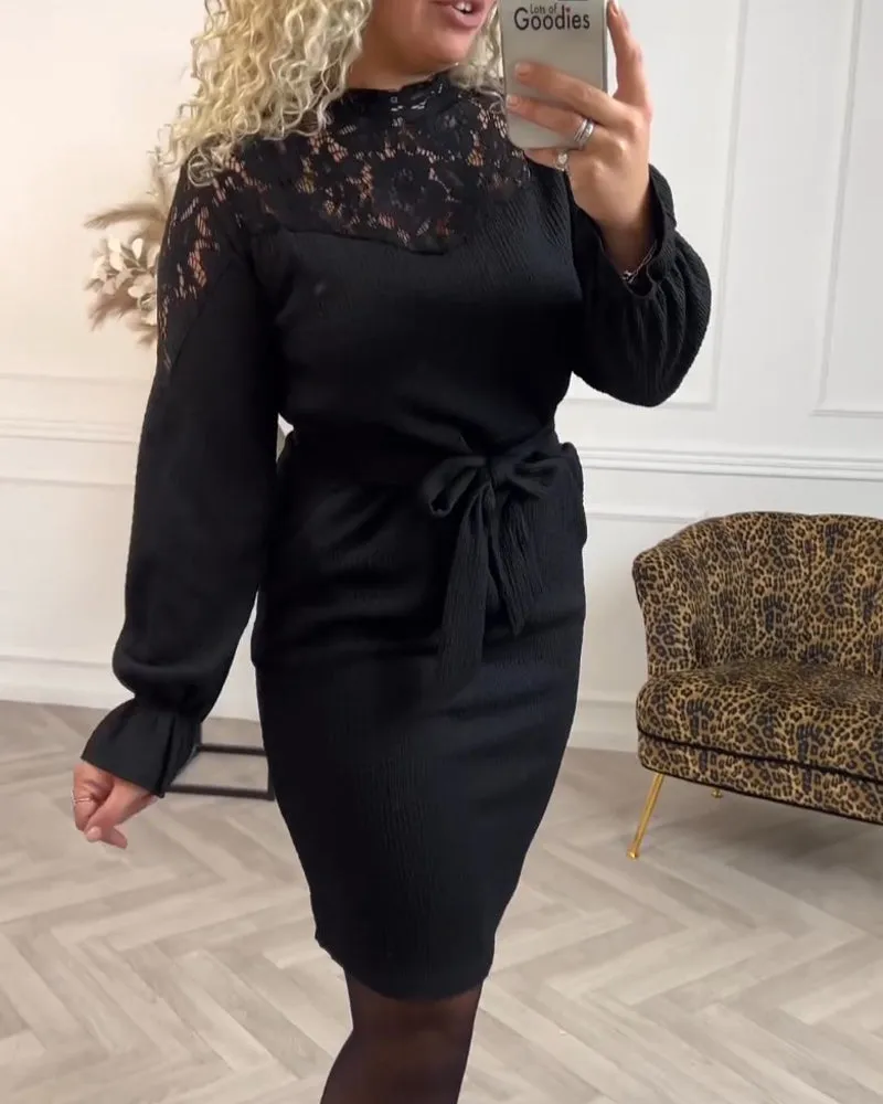 TastyHottie - Elegant patchwork lace dress