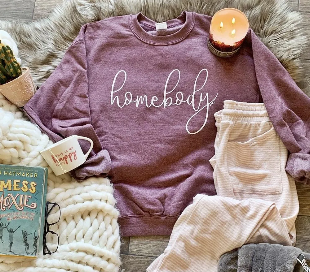 The Homebody Sweatshirt - Maroon