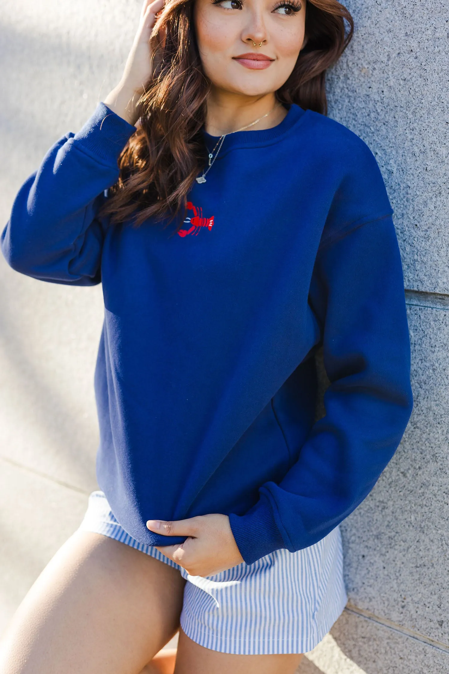 The Maine Thing Lobster Embroidered Sweatshirt