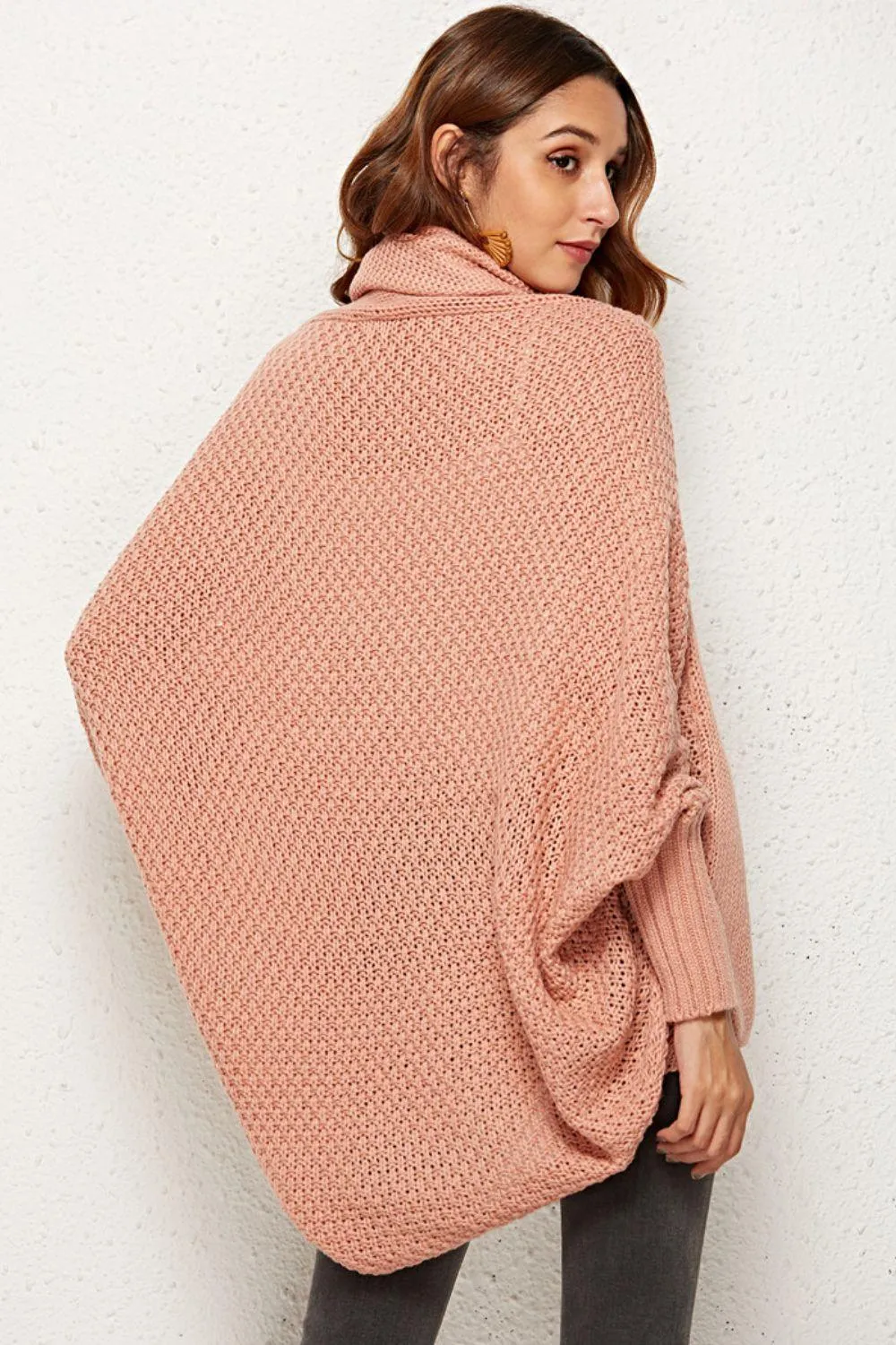 Trendy Staple Open Front Dolman Sleeve Longline Cardigan