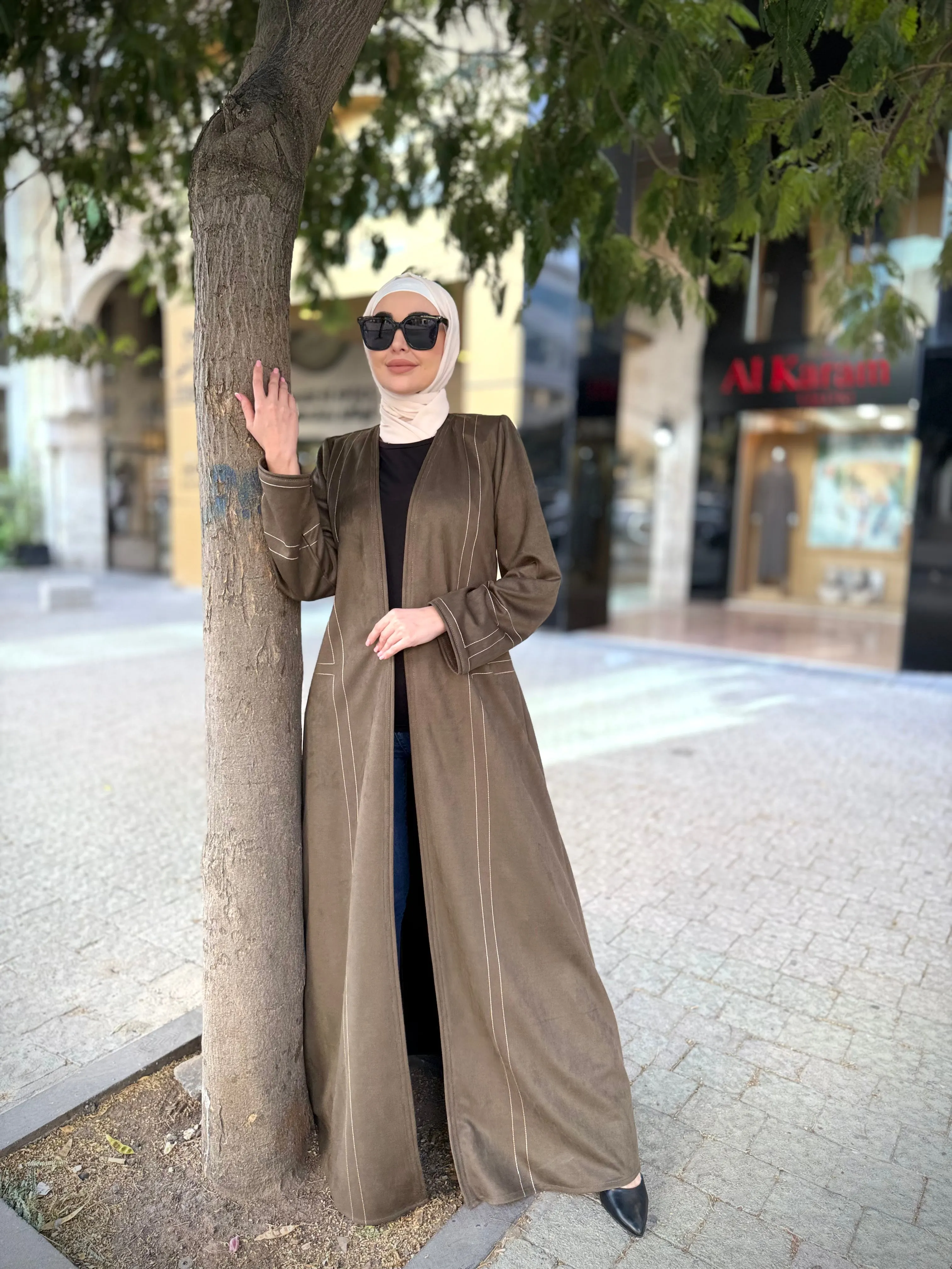 Trendy Suede Cardigan