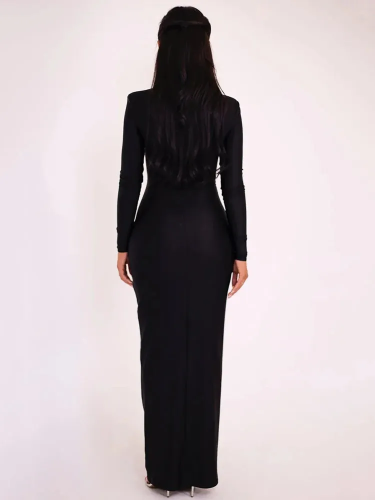 Valencia Cut-Out Embellished-Bodycon Maxi Dress