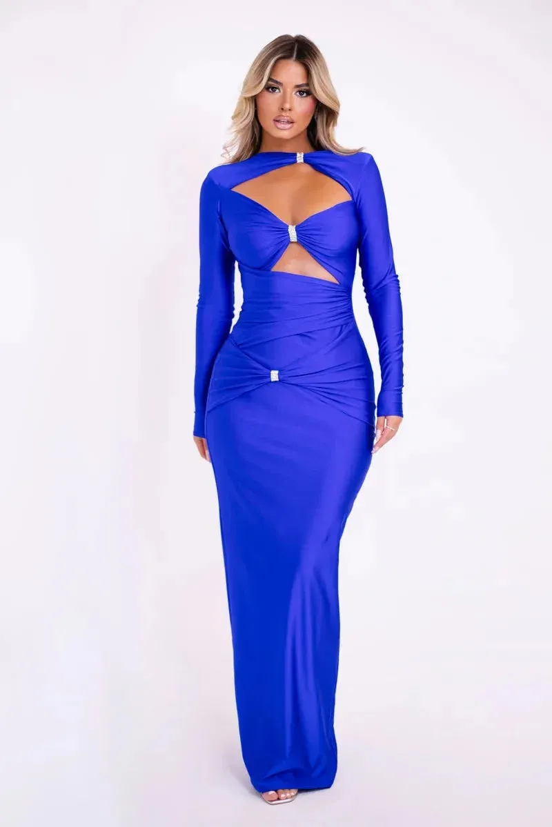 Valencia Cut-Out Embellished-Bodycon Maxi Dress