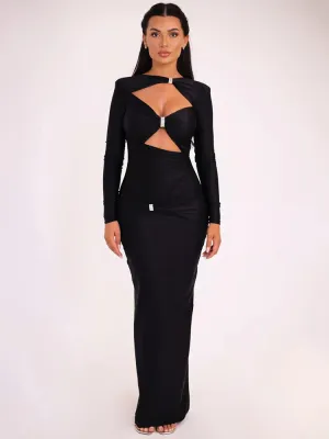 Valencia Cut-Out Embellished-Bodycon Maxi Dress
