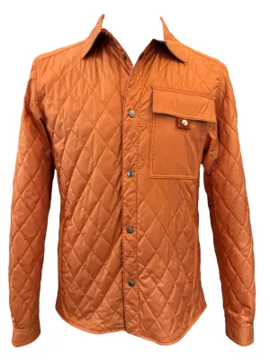 Waterville Nylon Diamond Quilt Shirt Jacket Dusty Orange