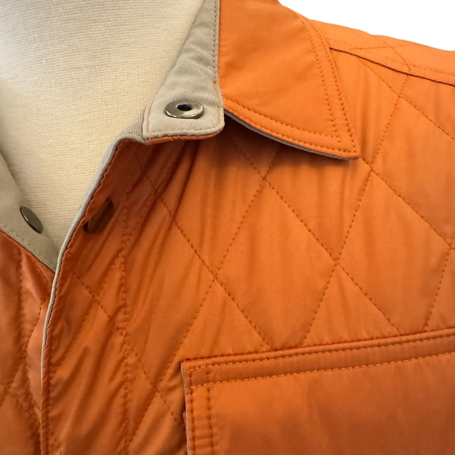 Waterville Nylon Diamond Quilt Shirt Jacket Dusty Orange