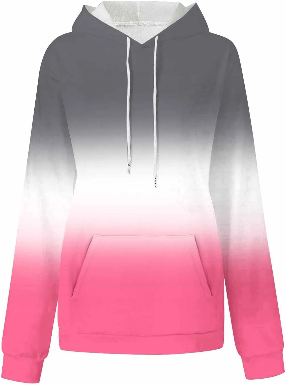 Women Gradient Color Oversized Hoodies Plus Size Loose Fit Cute Hoodie Baggy Sweatshirts Casual Long Sleeve Pullover