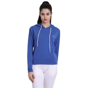 Womens Premium Cotton Solid Hooded Sweat-Shirts