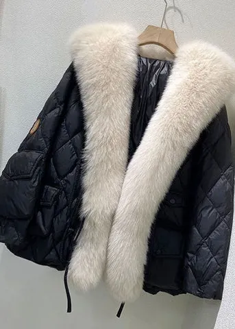 Women's warm down jacket with duck down lining