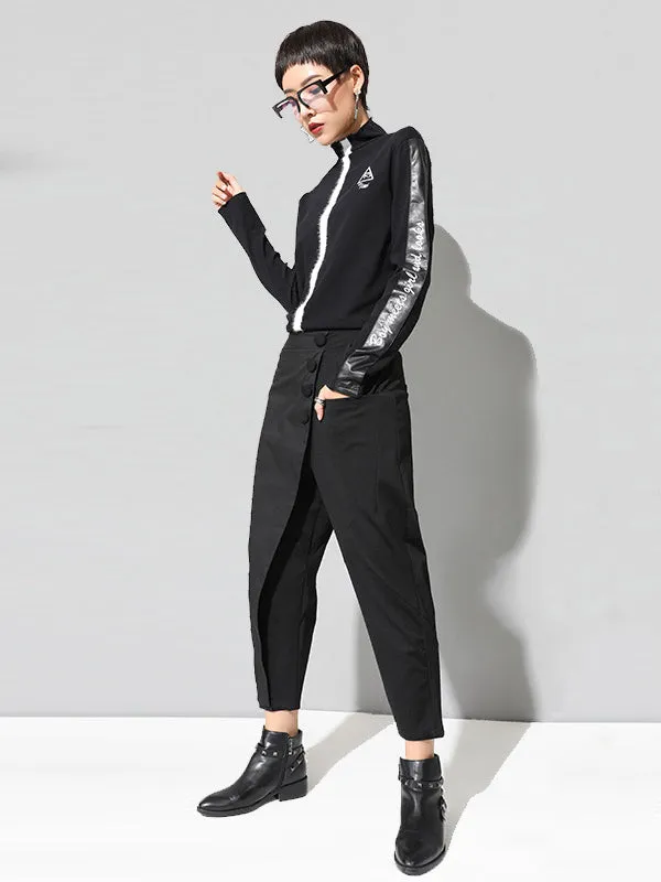 xakxx Leisure Fashion Irregularity Solid Color Harem Pants