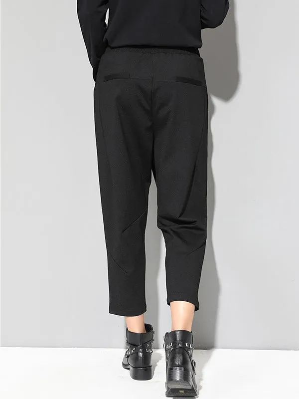 xakxx Leisure Fashion Irregularity Solid Color Harem Pants