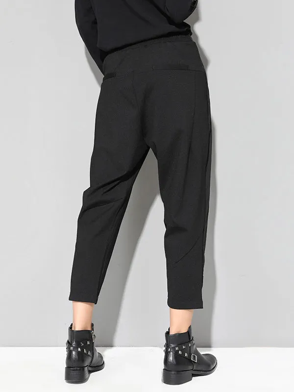 xakxx Leisure Fashion Irregularity Solid Color Harem Pants