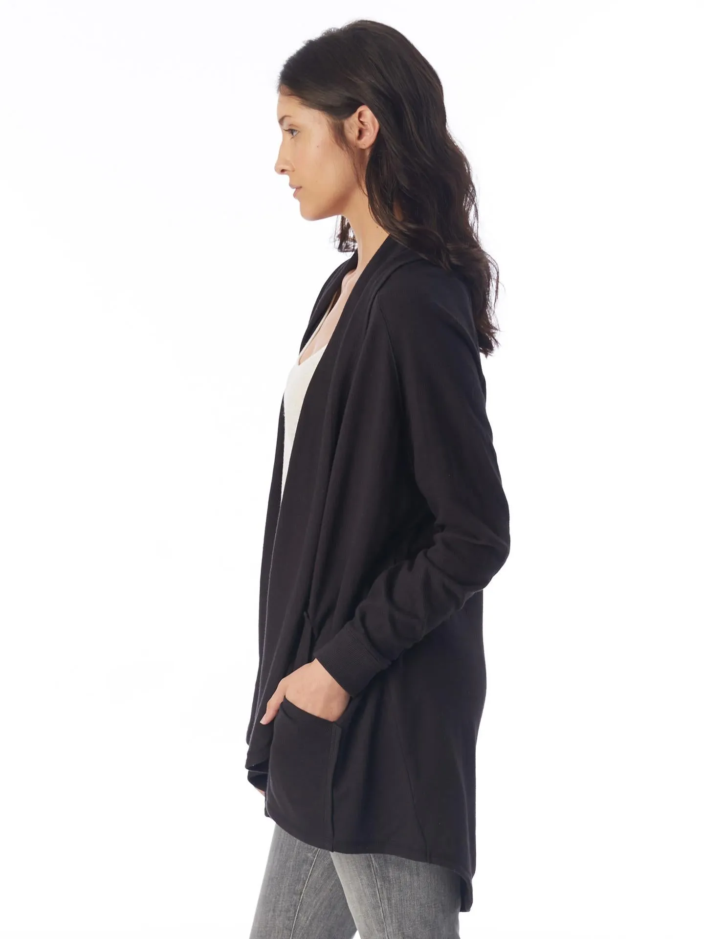 Zen Vintage Heavy Knit Wrap (Black)