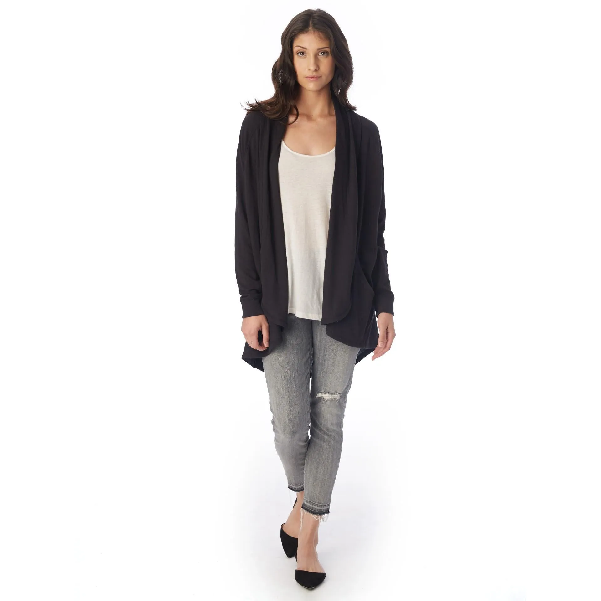 Zen Vintage Heavy Knit Wrap (Black)