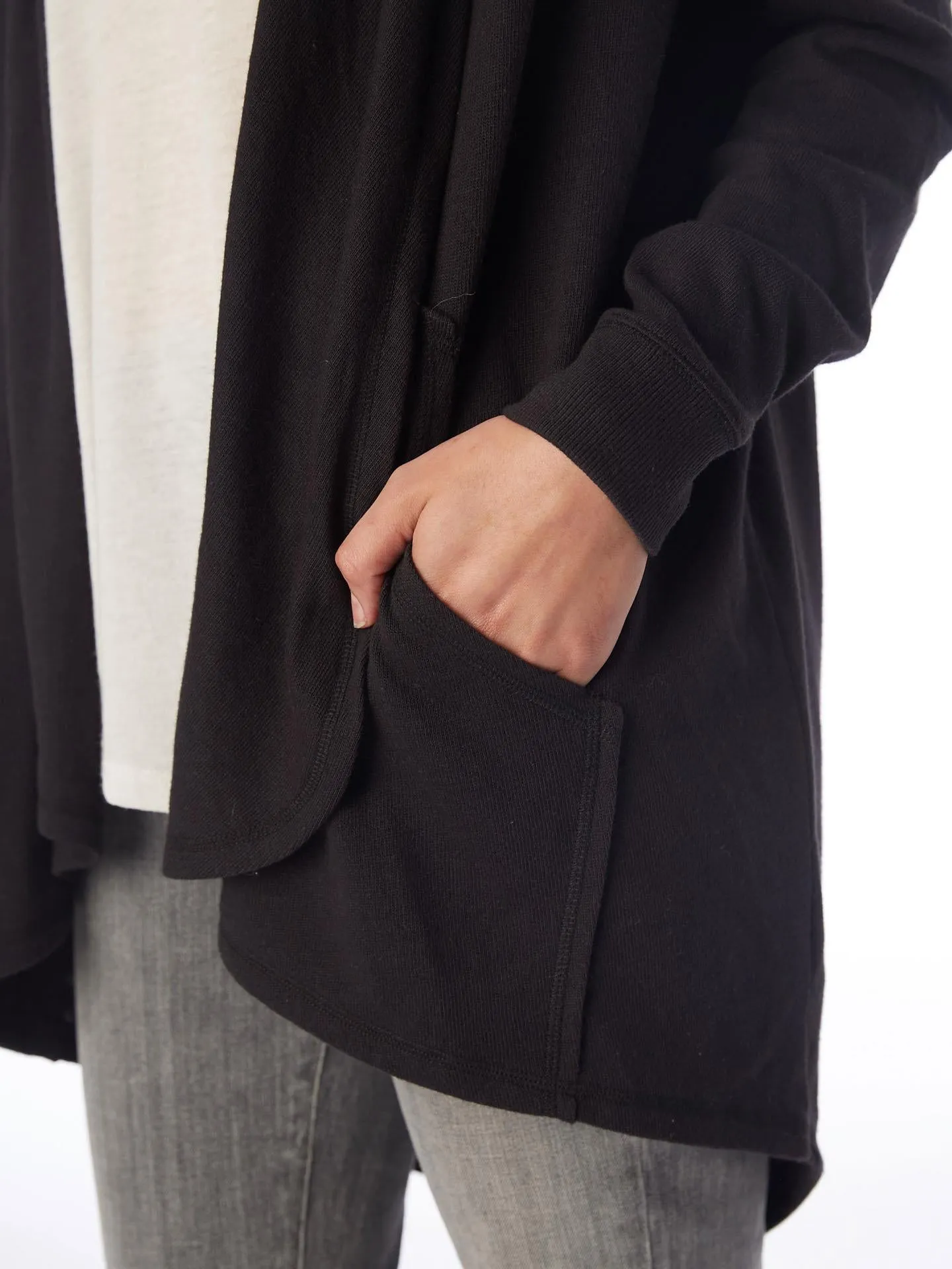 Zen Vintage Heavy Knit Wrap (Black)